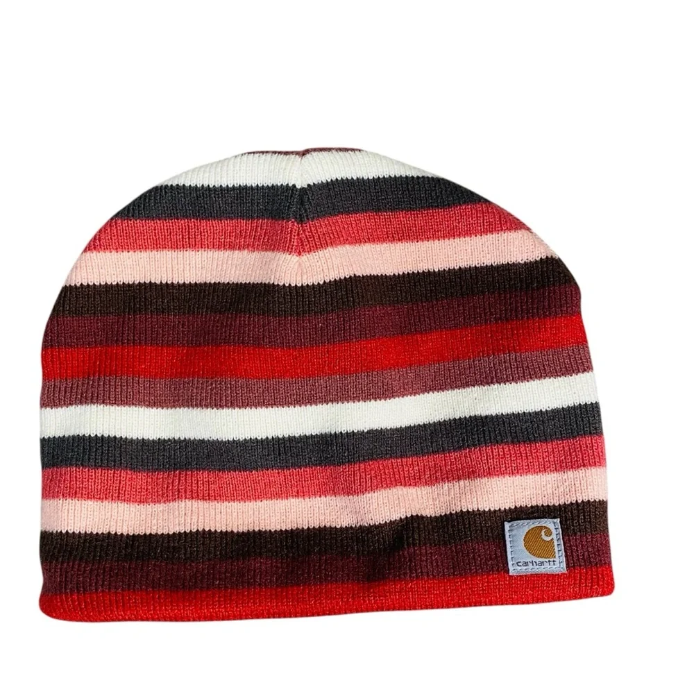 CARHARTT Fleece-Lined Striped Beanie - Picture 1 of 4
